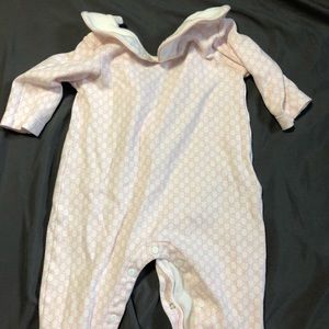 Baby Gucci Onsie Pink and White